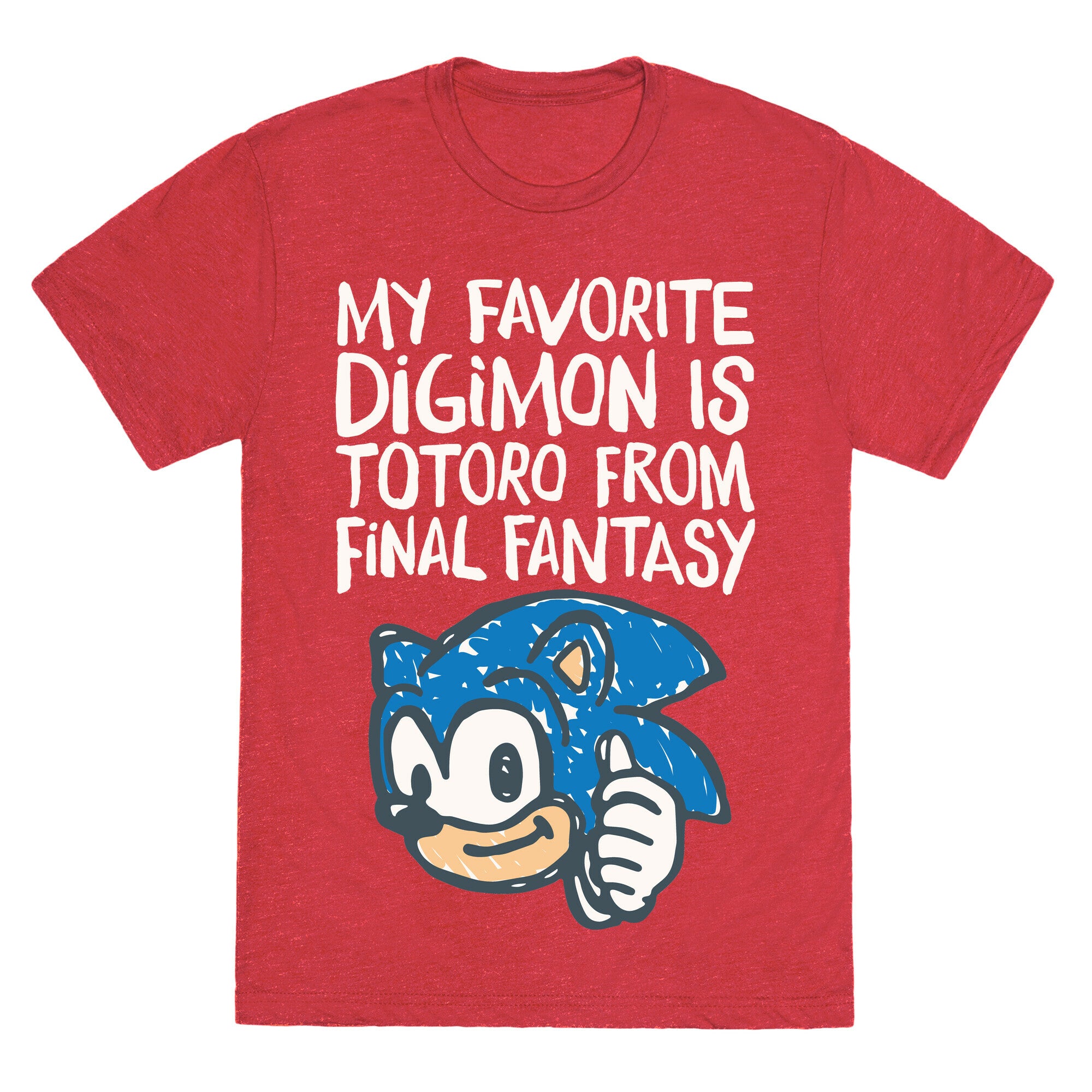 My Favorite Digimon Is Totoro From Final Fantasy Parody Unisex Triblend Tee